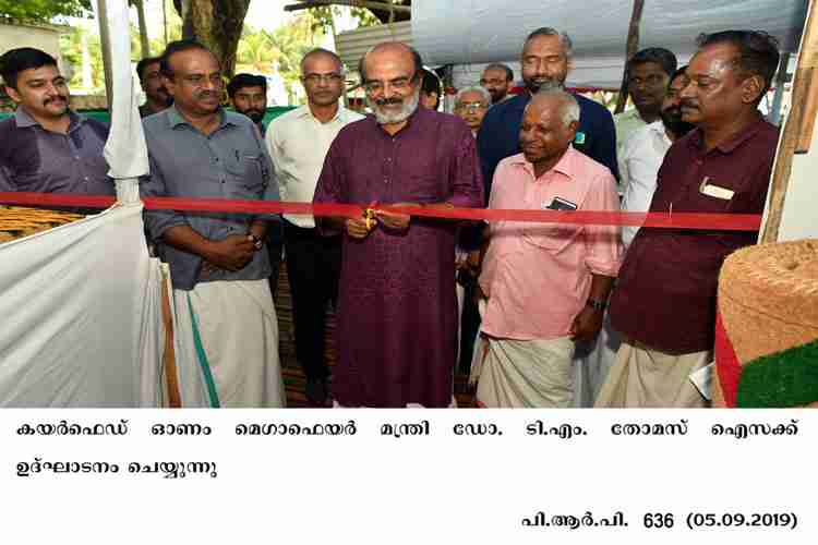 Finance Minister Thomas Isaac inaugurates Coirfed Onam mega Fair