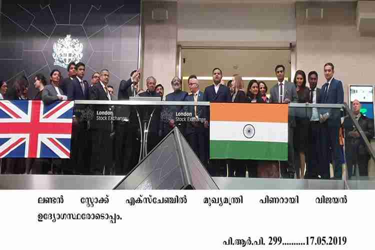 Chief Minister Pinarayi Vijayan at London Stock Exchange