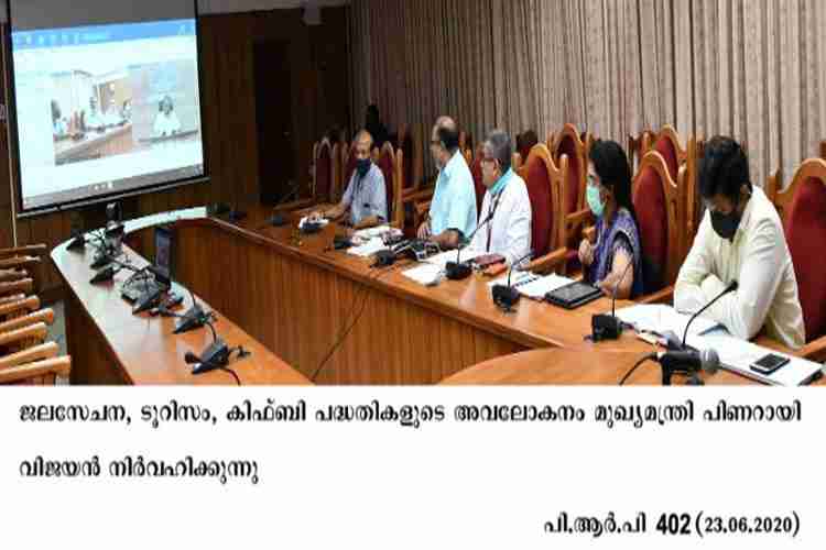 Chief Minister Pinarayi Vijayan at a review meeting